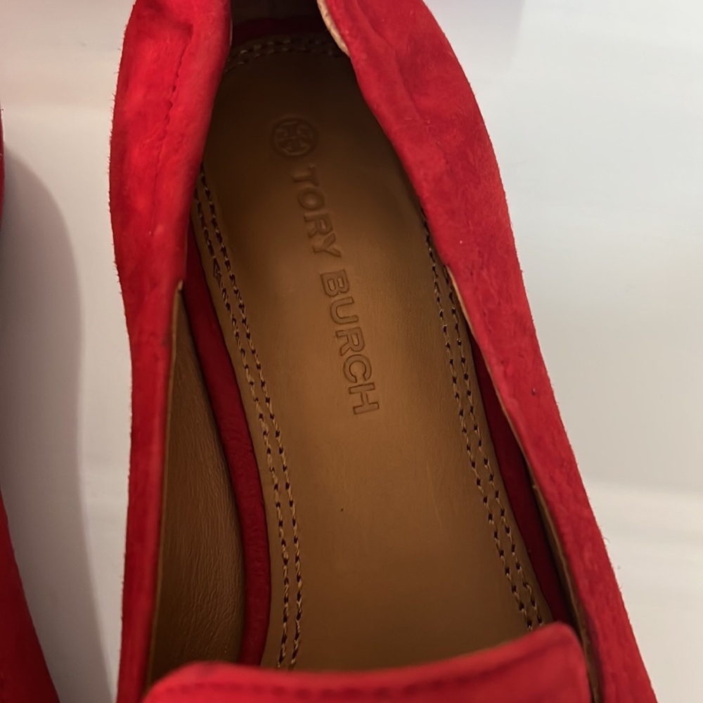 Tory Burch red loafers size 7 - Picture 4 of 4